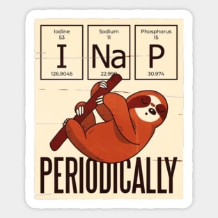 Nap Periodically Funny Sloth Sticker